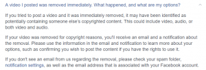 Facebook Live copyright infringement